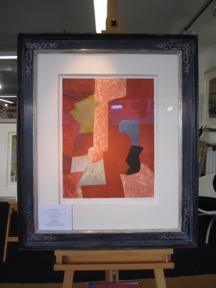 Composition rouge, jaune et bleue