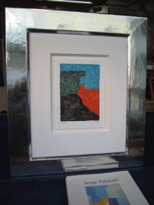 Composition noire rouge bleue et verte