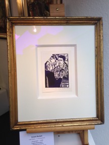 Holzschnitt Gespräch